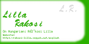 lilla rakosi business card